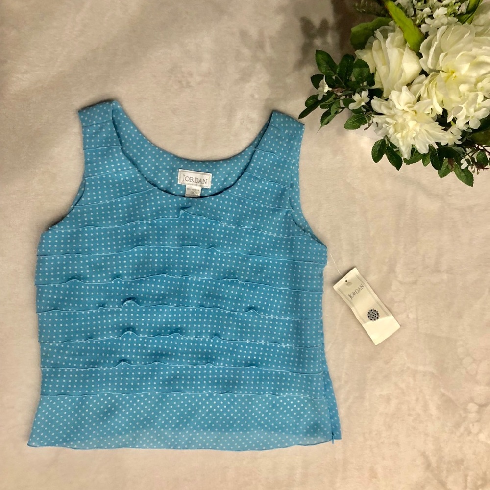 Jordan baby blue polkadots shirt